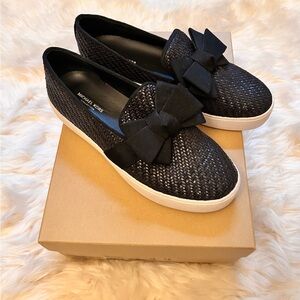 Michael Kors Woven Fabric Val Platform Sneaker Platform Black Size 36